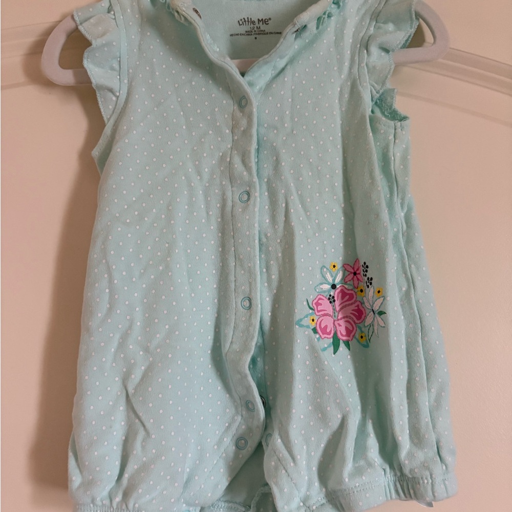 Little Me Baby Romper with Floral Design